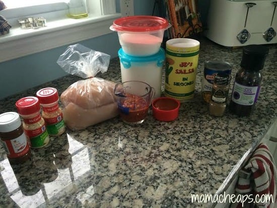 mexican shredded freezer chicken ingredients