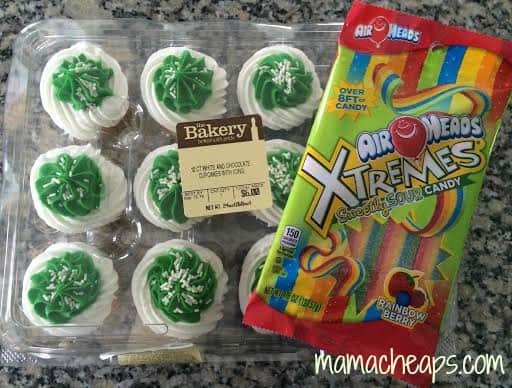 materials for st patricks day rainbow cupcakes