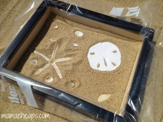 diy beach handprint footprint craft frame e