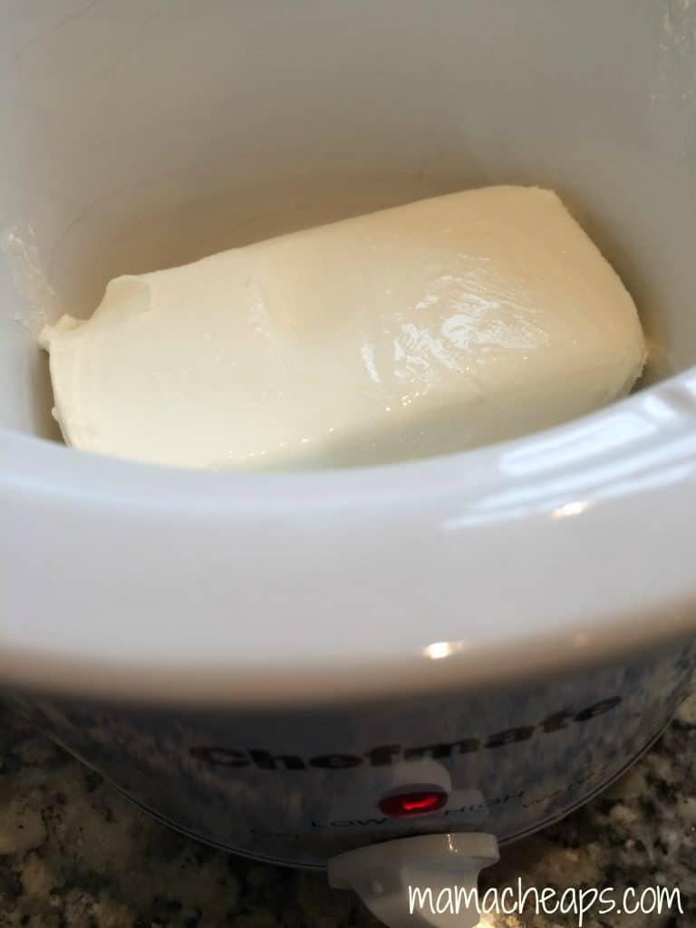 cream cheese in slow cooker