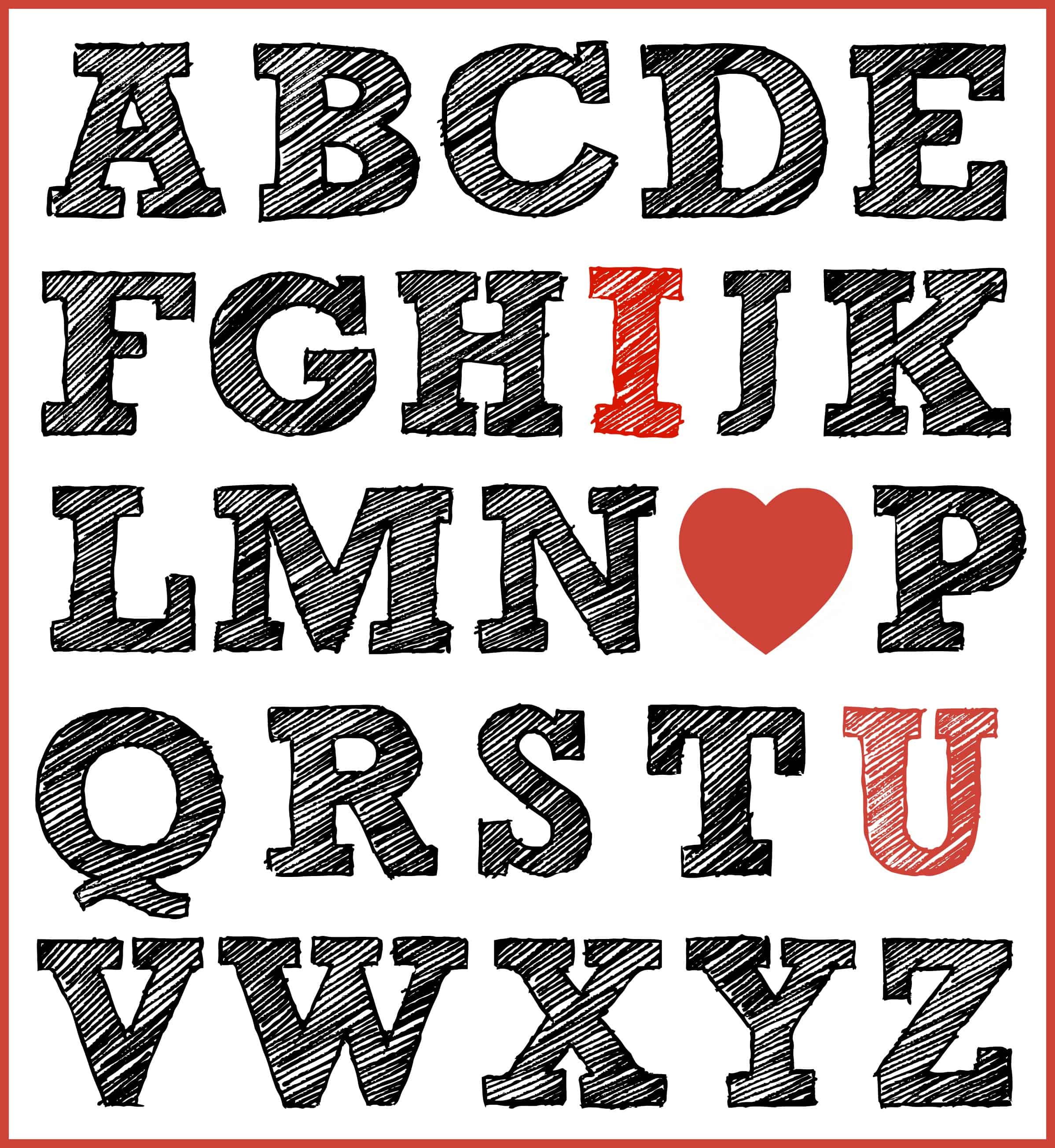 FREE Printable I Love You Print for Valentine's Day Mama Cheaps