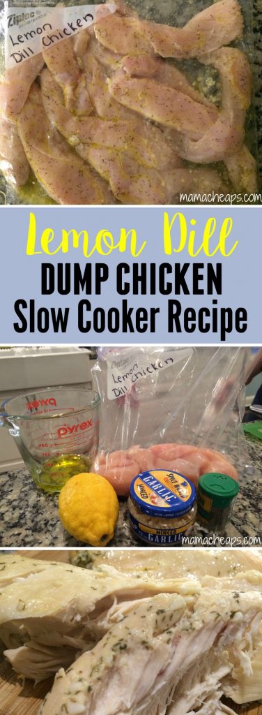 Lemon Dill Dump Chicken Slow Cooker Recipe
