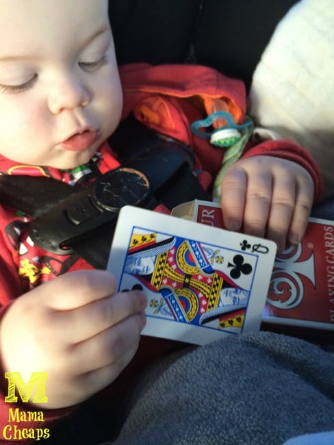 car road trip boredom buster toddler pack of playing cards