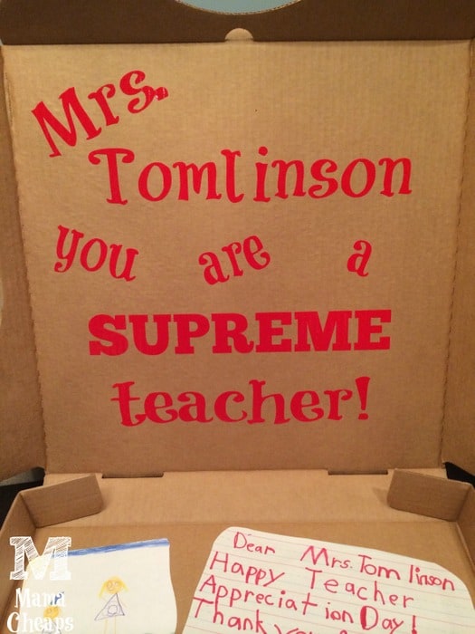 pizza teacher gift box