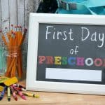 First Day of School Chalkboard Sign