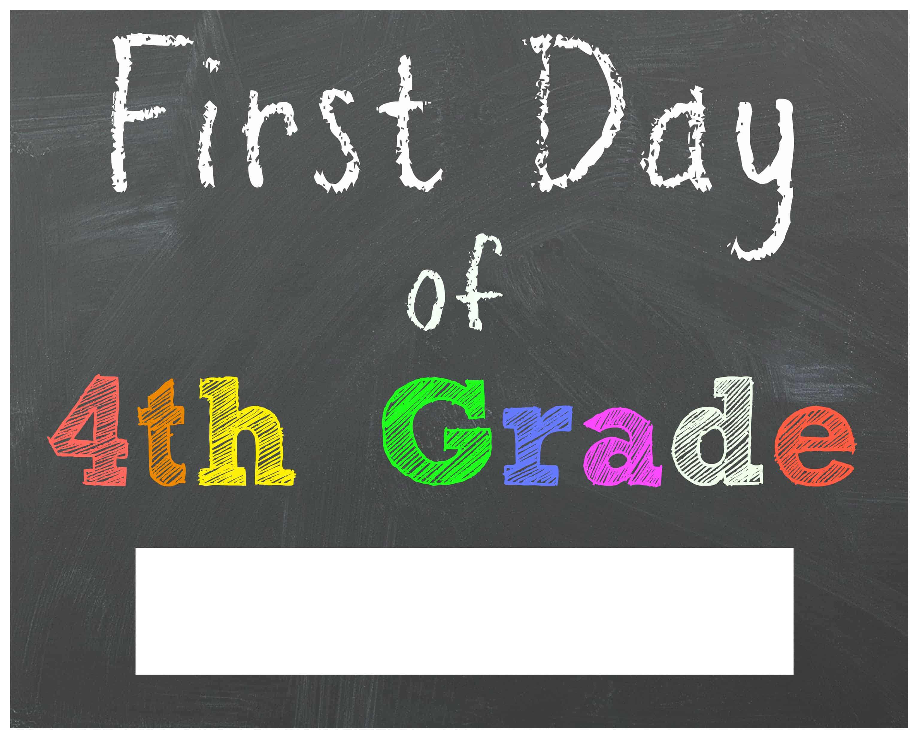 FREE Back to School Printable Chalkboard Signs for First Day of School