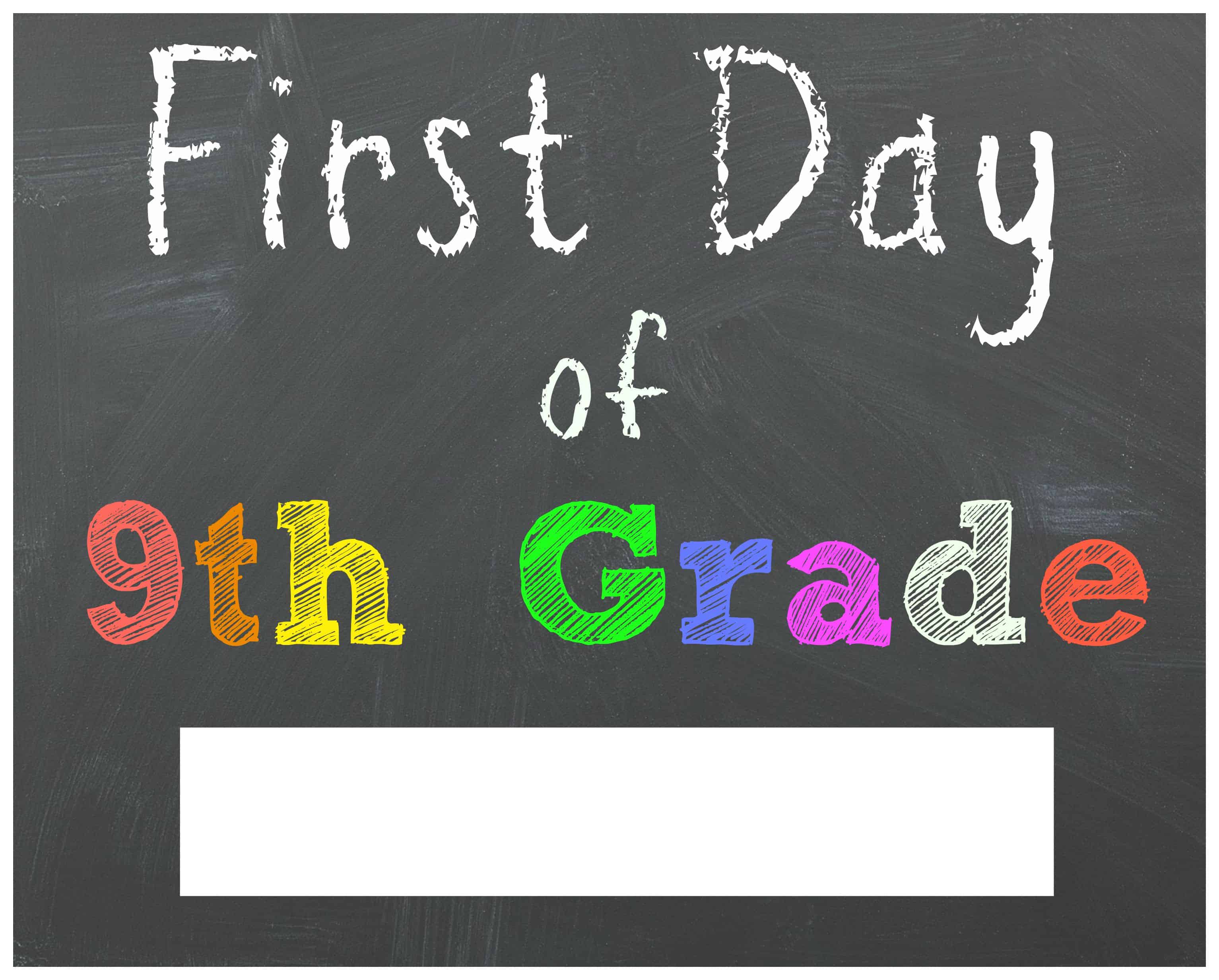 FREE Back to School Printable Chalkboard Signs for First Day of School