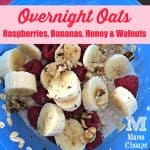 Overnight Oats Berries Banana Honey Walnuts