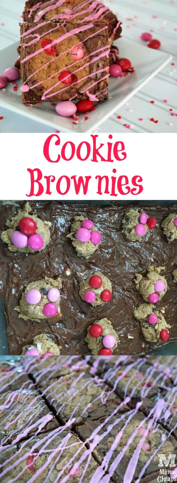 Cookie Brownies with M&Ms
