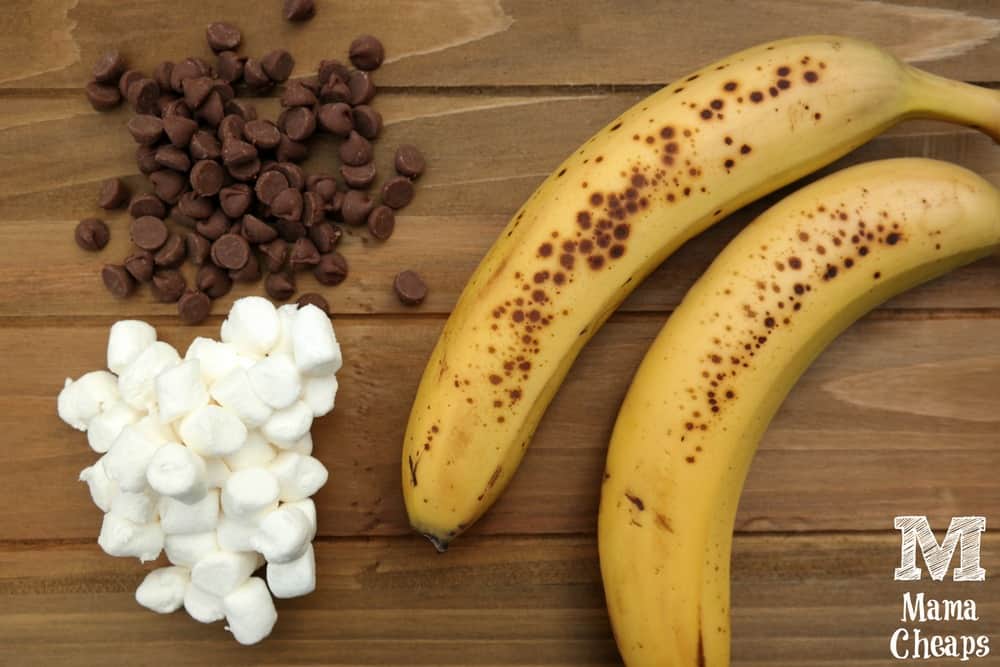 Bananas Chocolate Chips Marshmallows