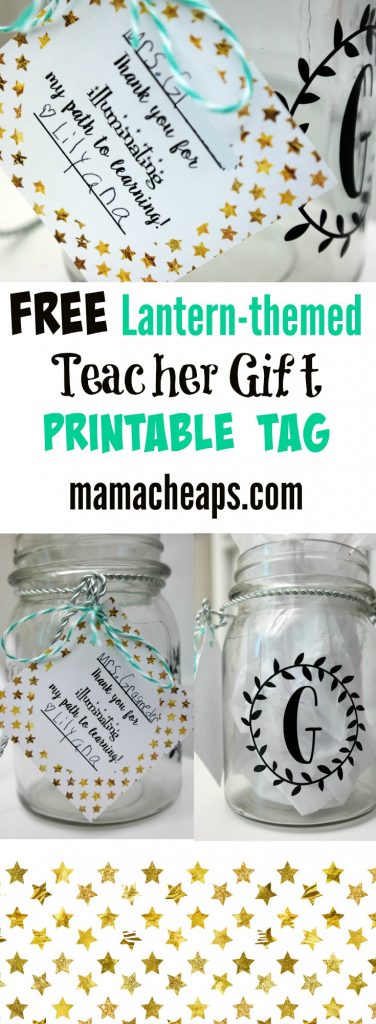 FREE Lantern-themed Teacher Gift Printable Tag