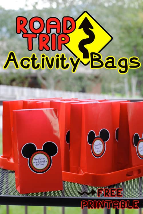 Disney Road Trip Acitivty Bags