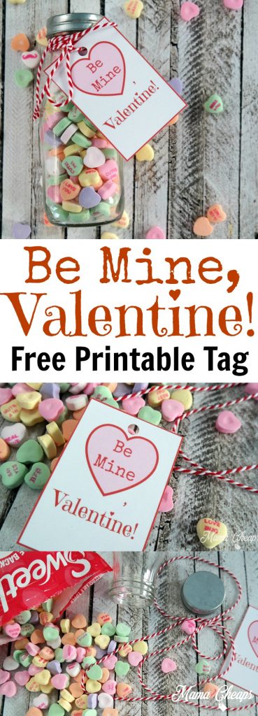 Be Mine Valentine Free Printable Tag