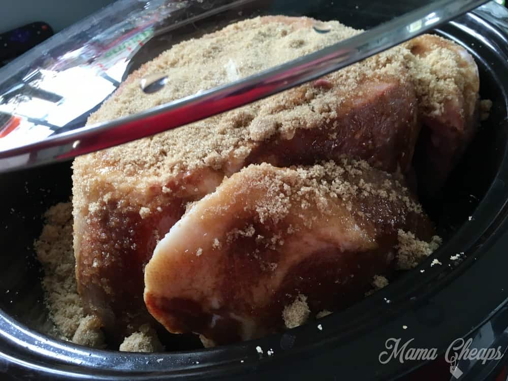Cooked Honey Ham in Crock Pot