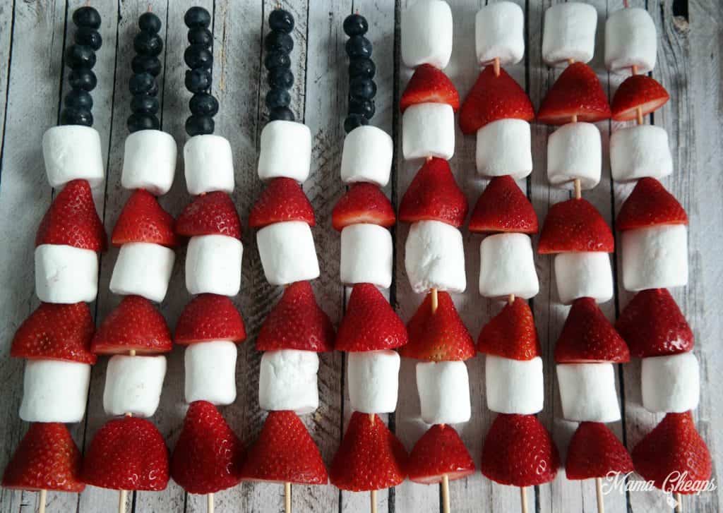 American Flag Fruit Kabob