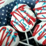Oreo American Flag Cookie Pops