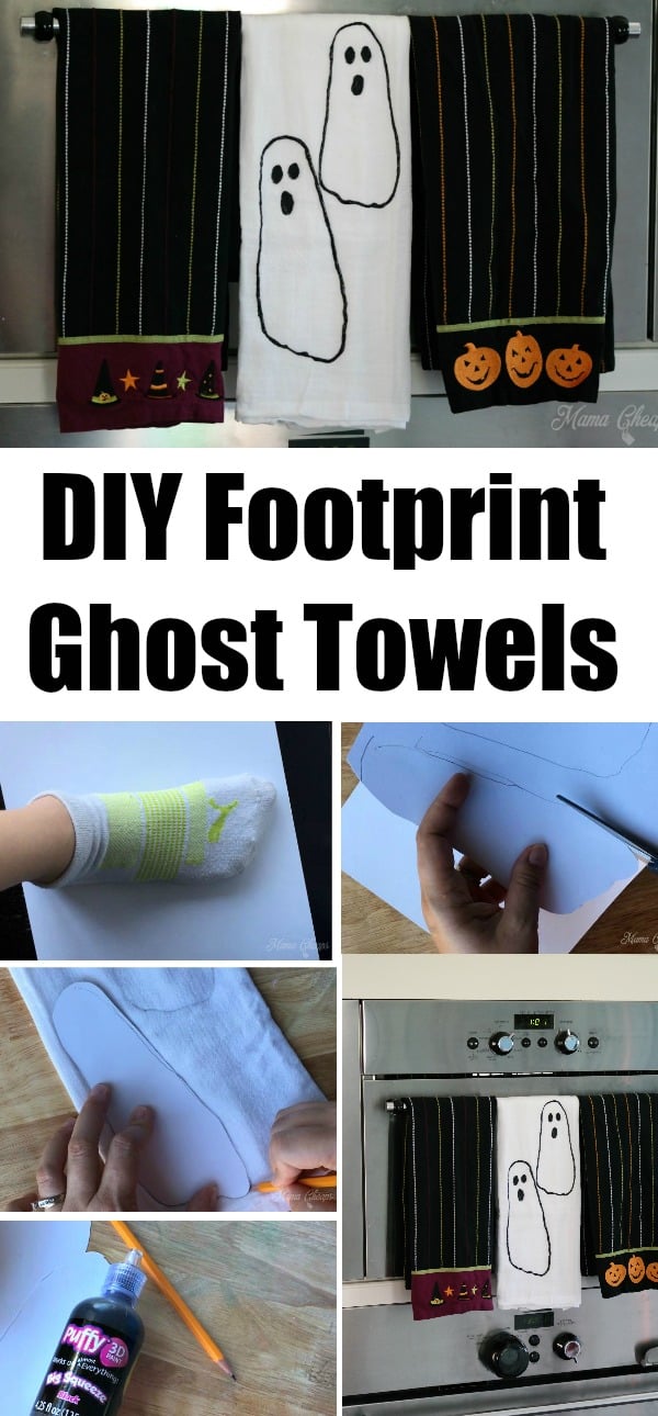 DIY Footprint Ghost Towels