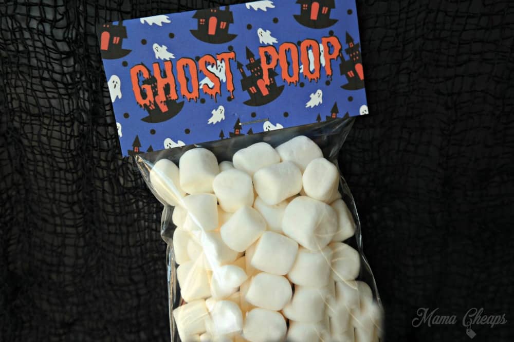 Ghost Poop Marshmallow Snack