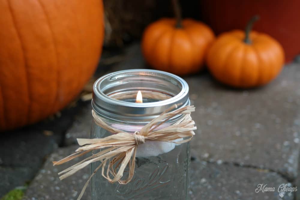Candle with Pumpkins
