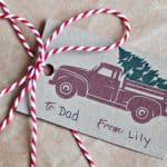 Red Truck Christmas Tag