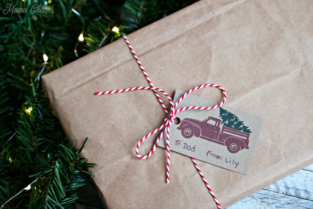 Free Printable Red Truck Christmas Gift Tags