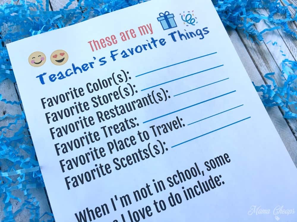 Teacher Gift Survey