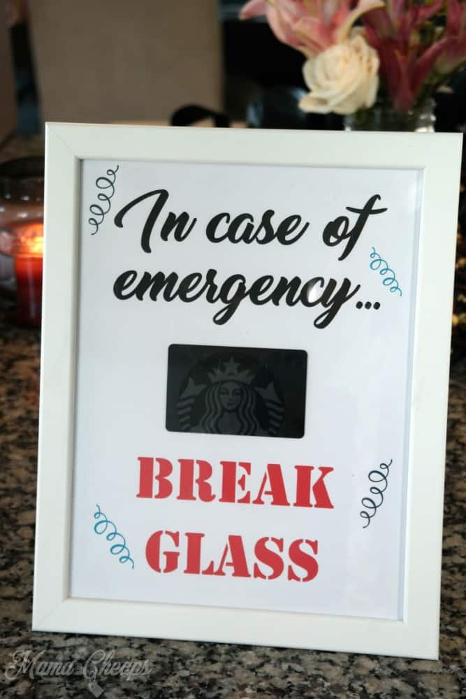 In Case Of Emergency Break Glass Gift Card Printable Sign Mama Cheaps