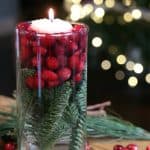 Christmas Pine Cranberry Centerpiece