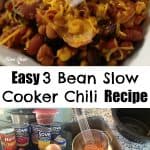 Easy 3 Bean Slow Cooker Chili Recipe