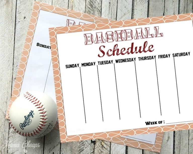 Free Printable Baseball Schedule Mama Cheaps®