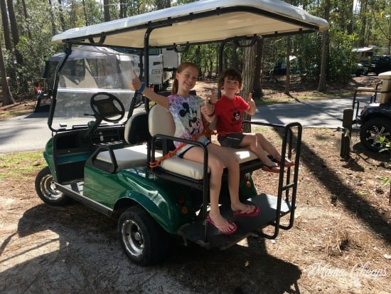 Kids on Golf Cart