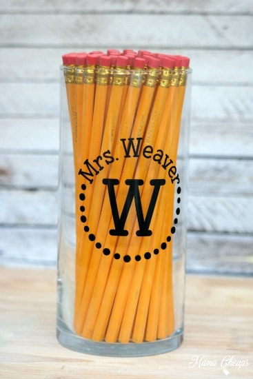 Pencil Jar Teacher Gift