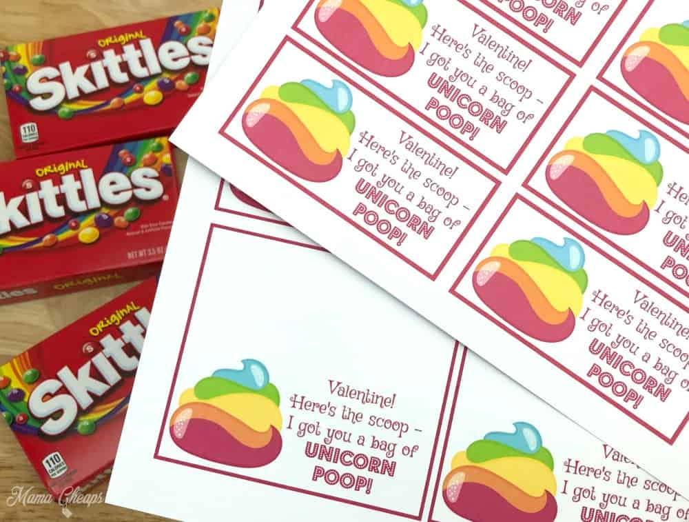 Skittles Valentine Printables