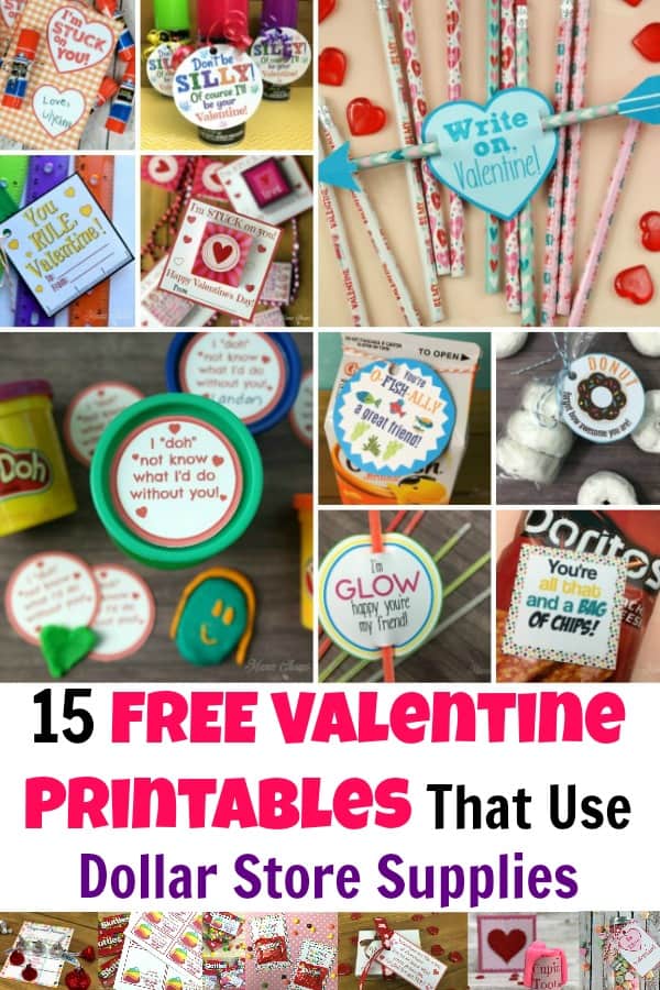 15 FREE Valentine Printables That Use Dollar Store Supplies