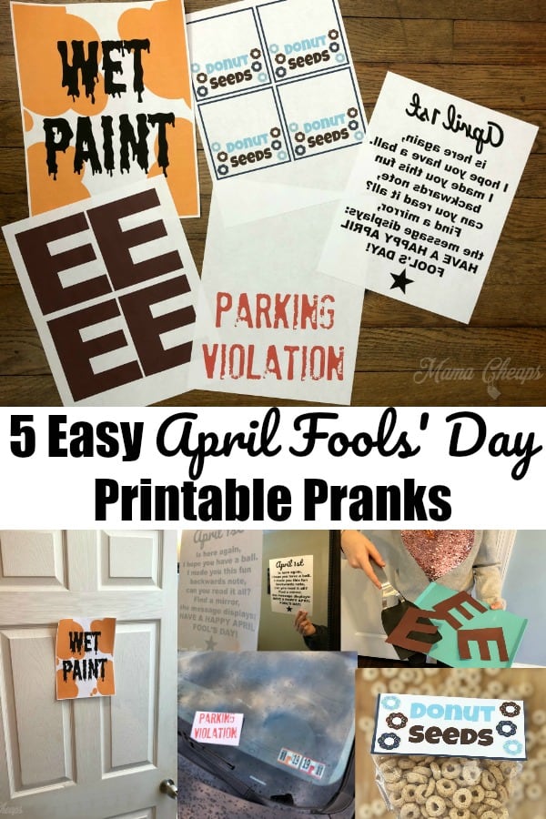 5 Easy April Fools Day Printable Pranks Mama Cheaps