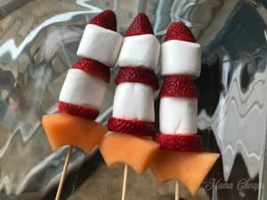 Marshmallow Strawberry Cantaloupe Rockets