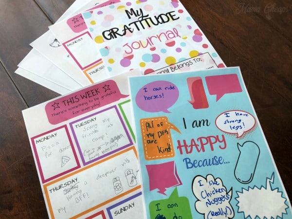 gratitude journal pages