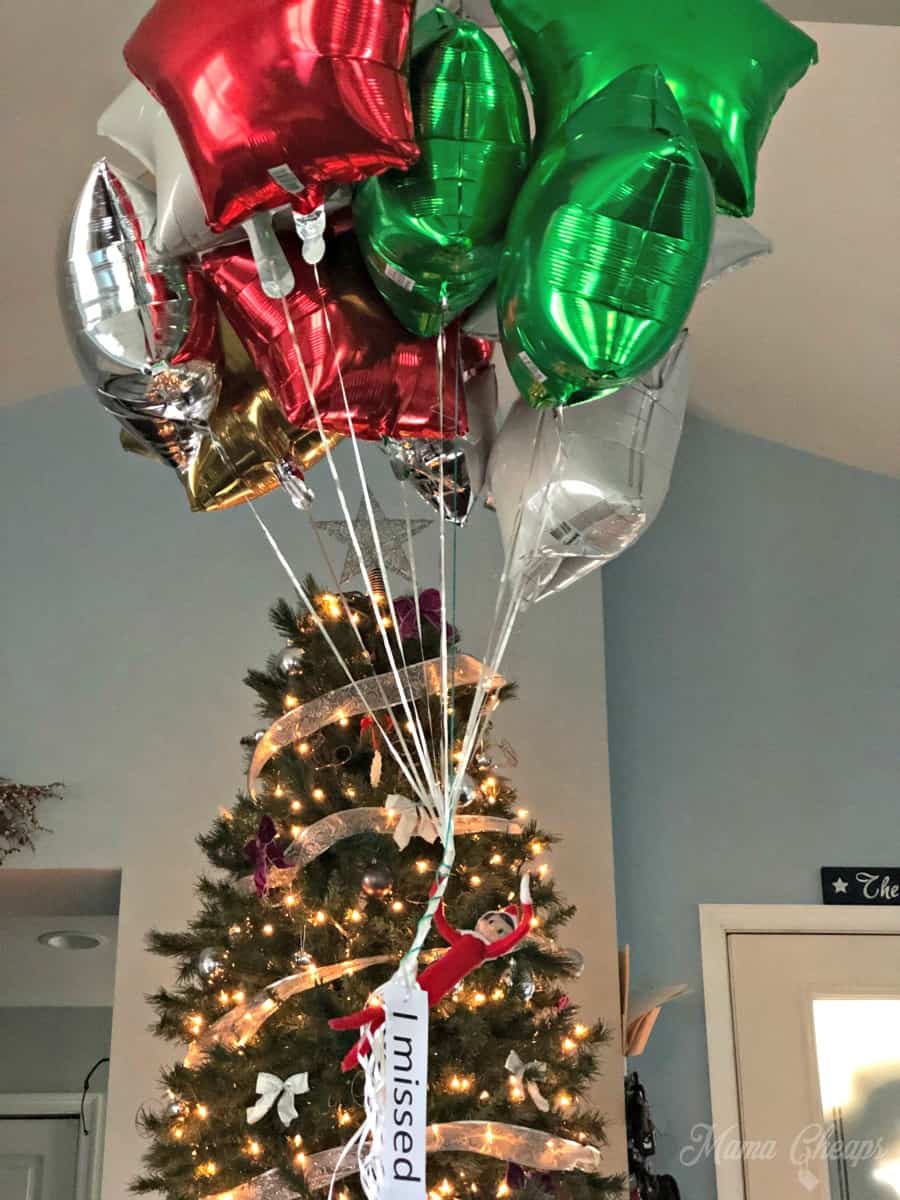 elf on balloons