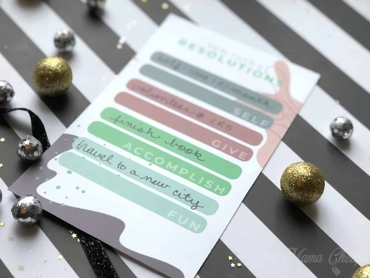 New Years Resolutions DIY Cards