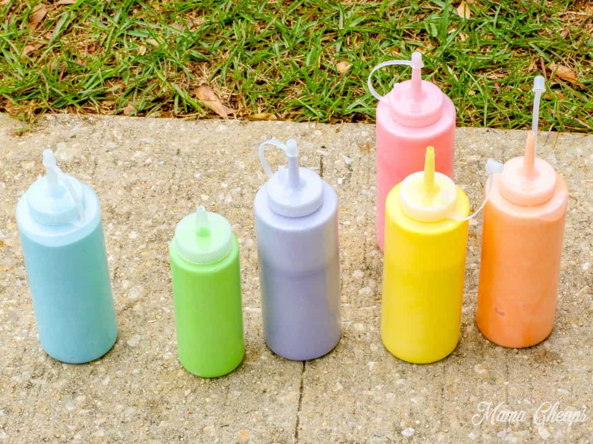 DIY Sidewalk Puffy Paint Bottles