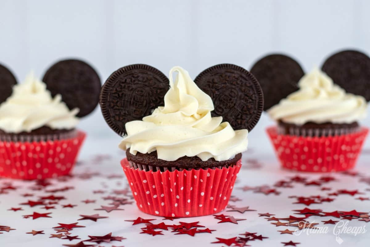 DIY Mickey Mouse Ears Cupcakes OREO
