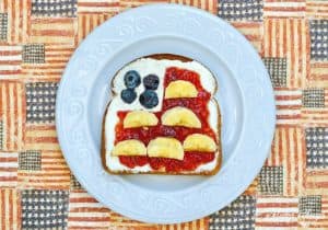 American Flag Fruit Toast