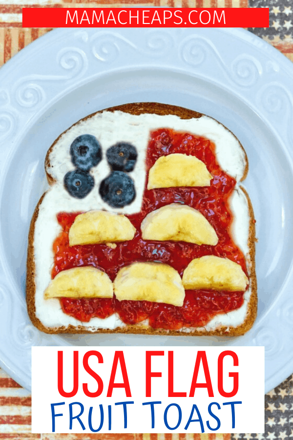 American Flag Fruit Toast PIN