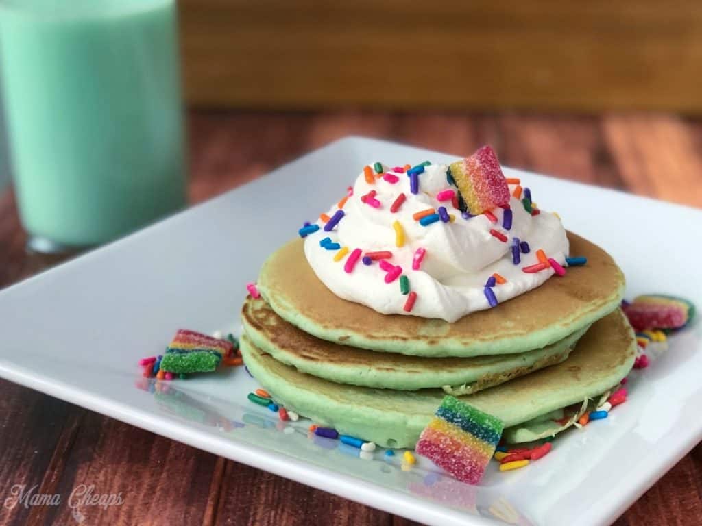 Rainbow Green Pancakes