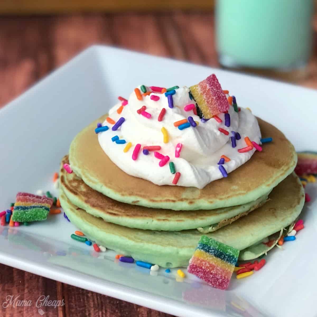 Rainbow Green Pancakes SQUARE 2