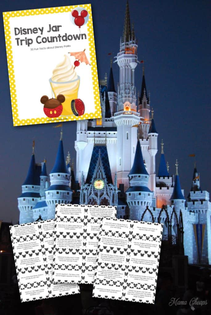 Disney Castle and Countdown Jar