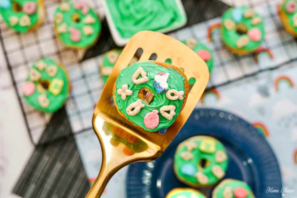 Lucky Charms Air Fryer Donuts Close Up