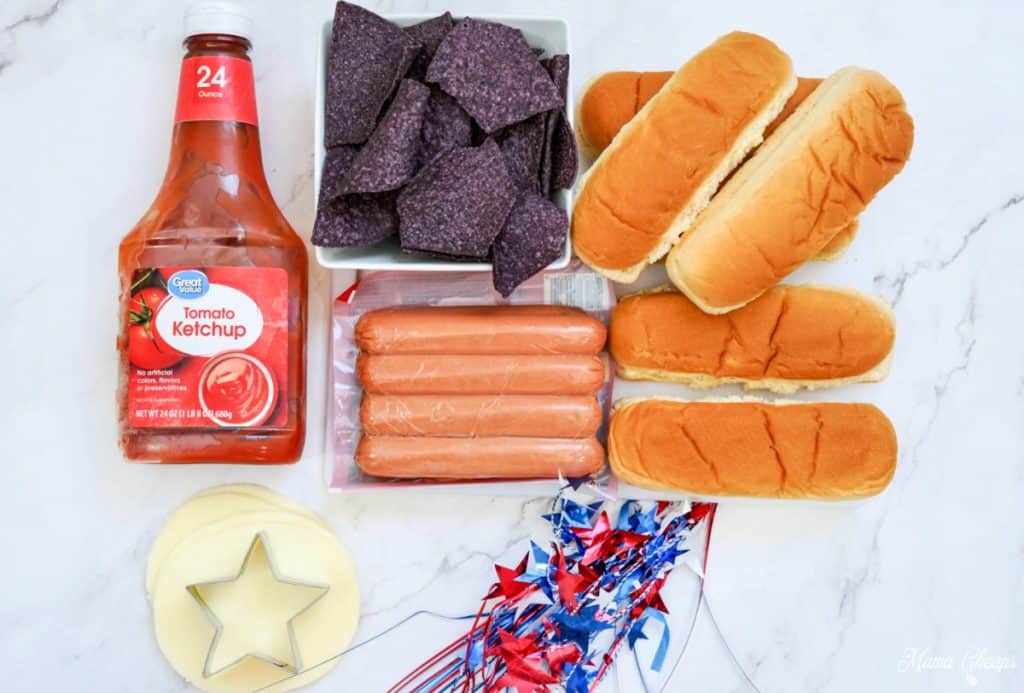 Hot Dog Board Ingredients