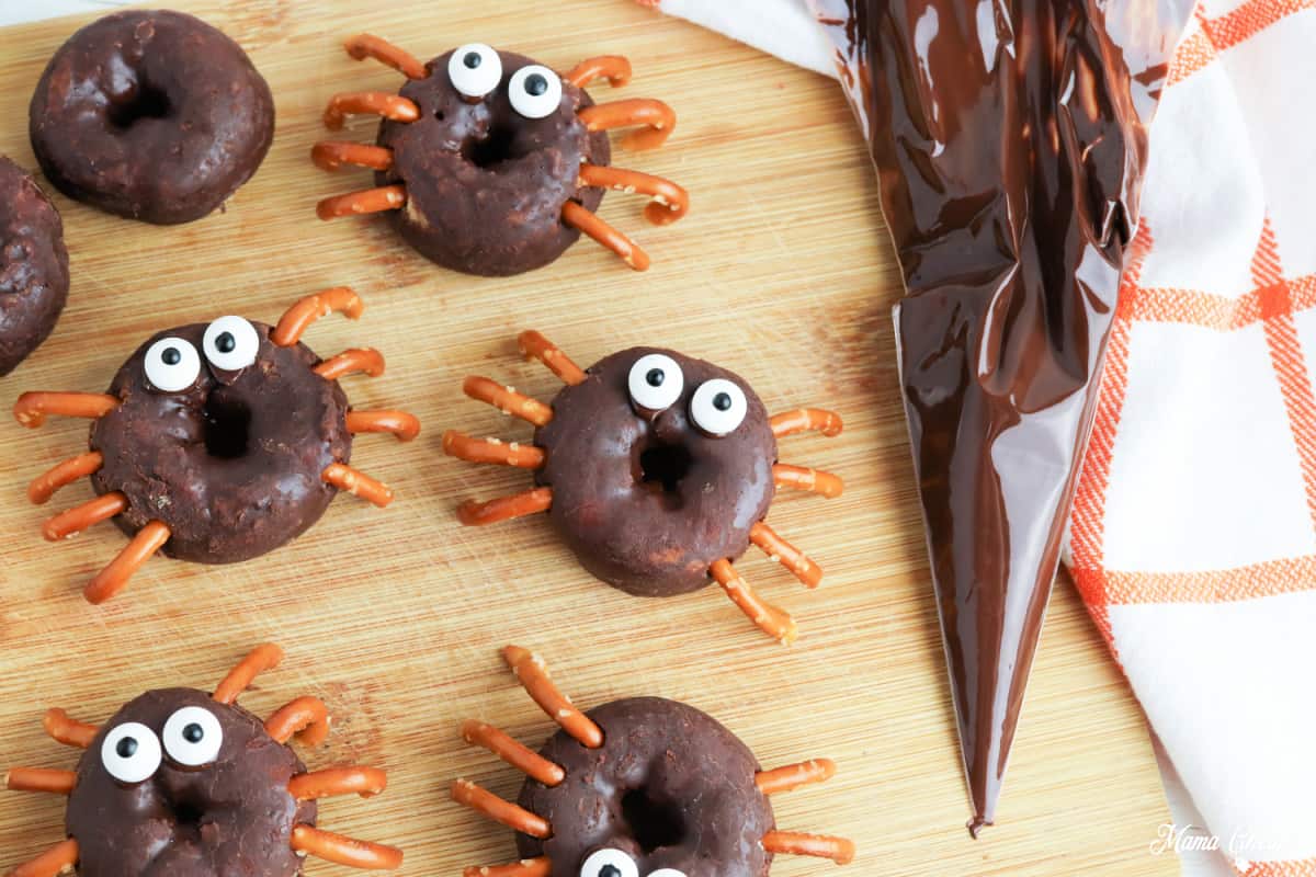 Candy Eyes on Spider Donuts