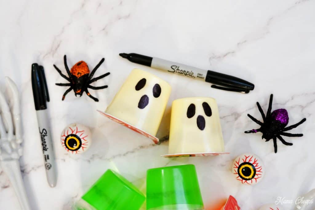 Ghost pudding snack cups